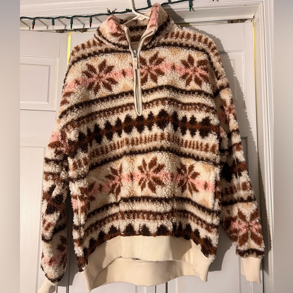 Aerie quarter zip sherpa